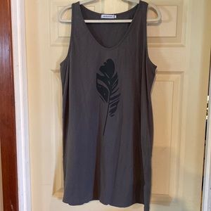 Never worn, new without tags. Dark gray tank dress